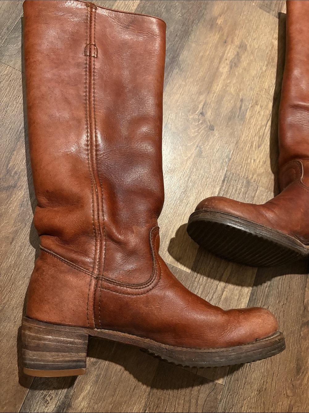Frye Brown Leather Knee-High Boots - Picture 15 of 16